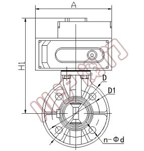 電動(dòng)塑料蝶閥 結(jié)構(gòu)圖