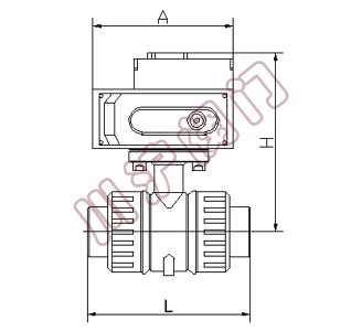 電動(dòng)塑料球閥 結(jié)構(gòu)圖